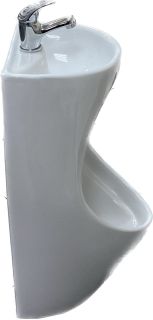 Писсуар подвесной Laguraty X1 с раковиной белый